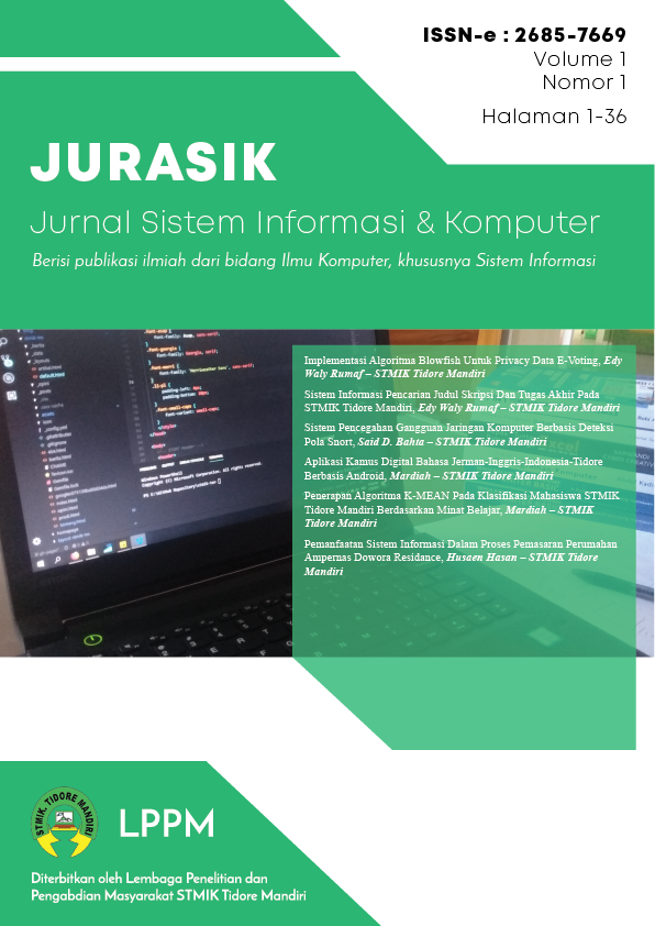 					Lihat Vol 1 No 1 (2019): JURASIK (Jurnal Sistem Informasi dan Komputer)
				